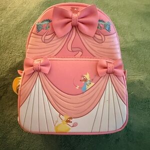 Pink Cinderella Mice Bow-Accent Mini Backpack
